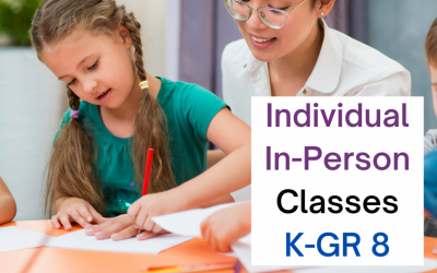 In Person-Individual Programs-K- Grade 8-1 hour